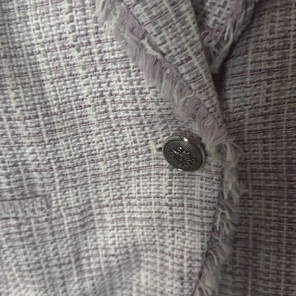 White House Black Market Purple Blazer Professional Suit Jacket tweed size 10 - Picture 3 of 5